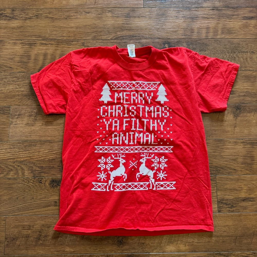 Home Alone TShirt Merry Christmas Ya Filthy Animal Men’s Large Gilden